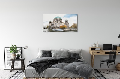 Glass print Germany river berlin cathedral