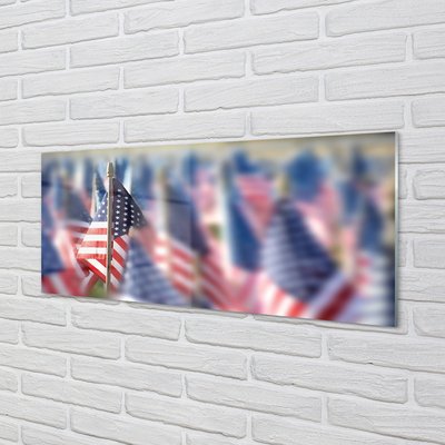 Glass print United states flag