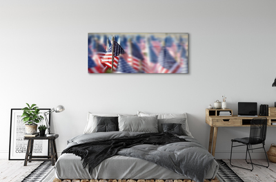 Glass print United states flag