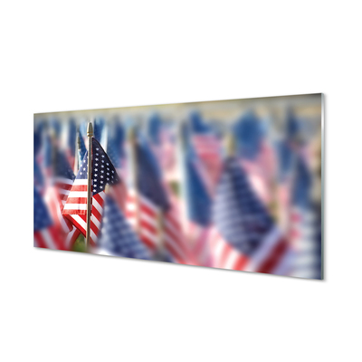 Glass print United states flag