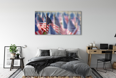 Glass print United states flag