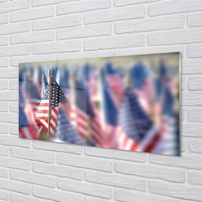 Glass print United states flag