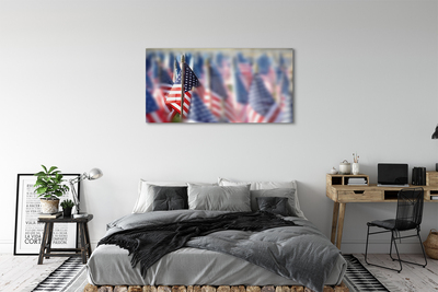 Glass print United states flag