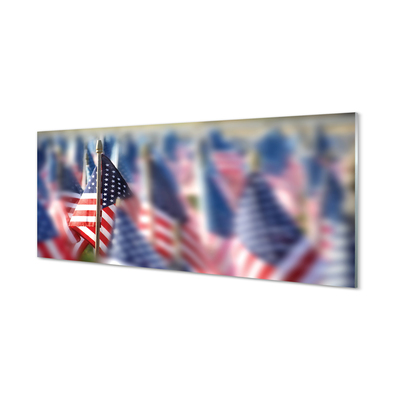 Glass print United states flag