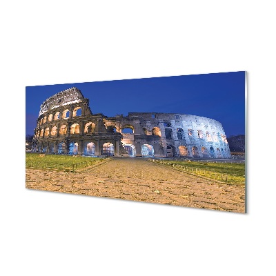 Glass print Sunset rome colosseum