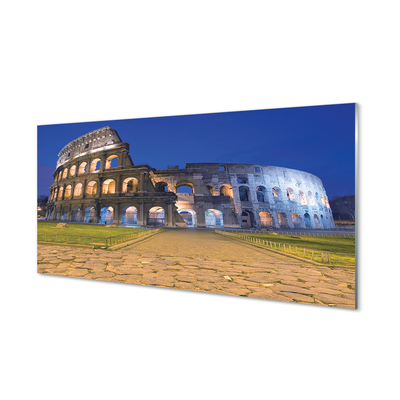 Glass print Sunset rome colosseum