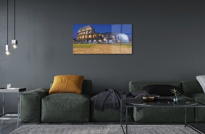 Glass print Sunset rome colosseum