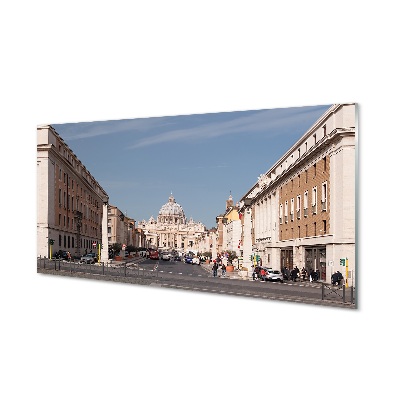 Glass print Rome building roads cathedral