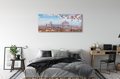 Glass print Italy cathedral panoramic night