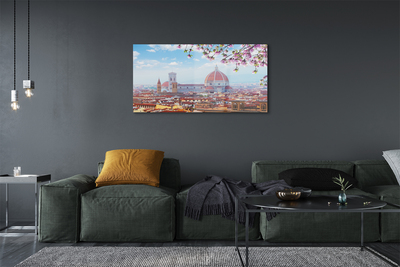 Glass print Italy cathedral panoramic night