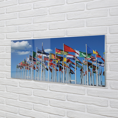 Glass print Various flags