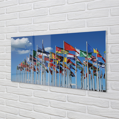 Glass print Various flags