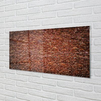 Glass print Vintage brick wall