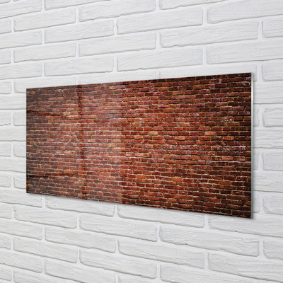 Glass print Vintage brick wall