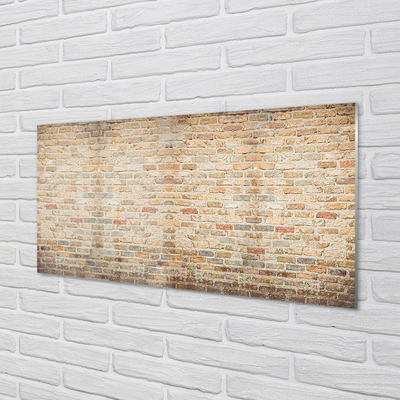 Glass print Vintage brick wall