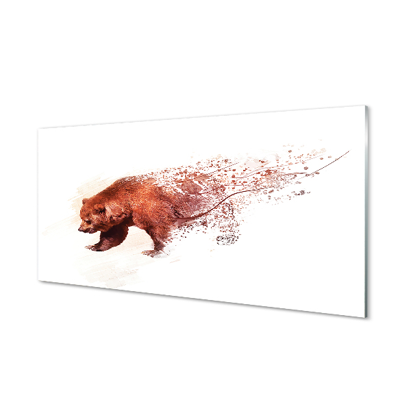 Glass print Bear