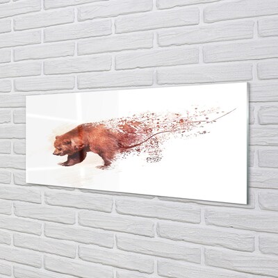 Glass print Bear