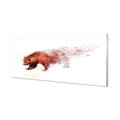 Glass print Bear