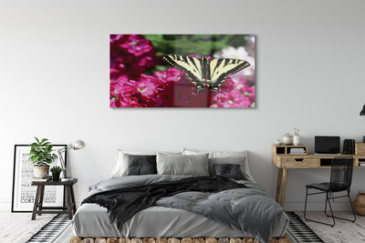 Glass print Butterfly flower