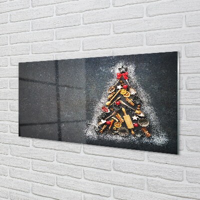 Glass print Christmas decorations