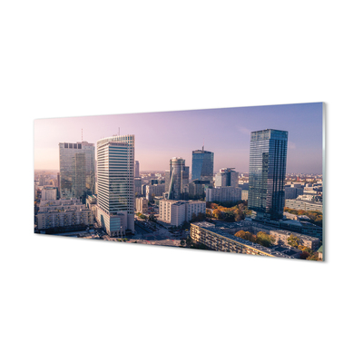 Glass print Panorama of warsaw