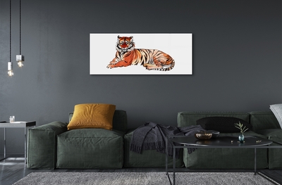 Glass print Painted tiger