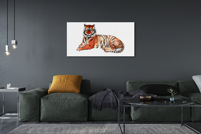 Glass print Painted tiger