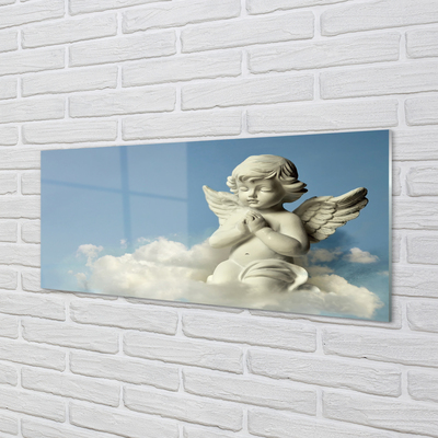 Glass print Angel, clouds, sky