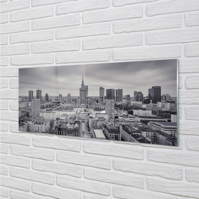 Glass print Panorama of warsaw