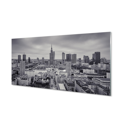 Glass print Panorama of warsaw