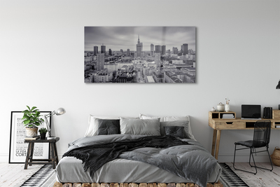 Glass print Panorama of warsaw