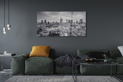 Glass print Panorama of warsaw