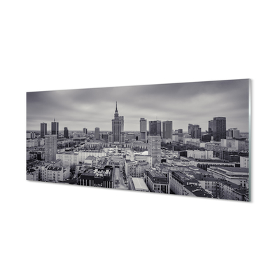 Glass print Panorama of warsaw