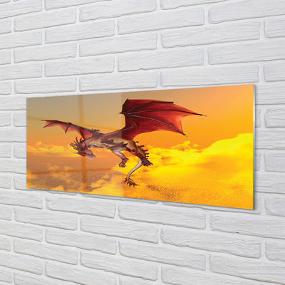 Glass print Clouds sky dragon