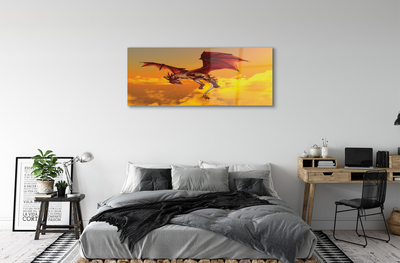 Glass print Clouds sky dragon