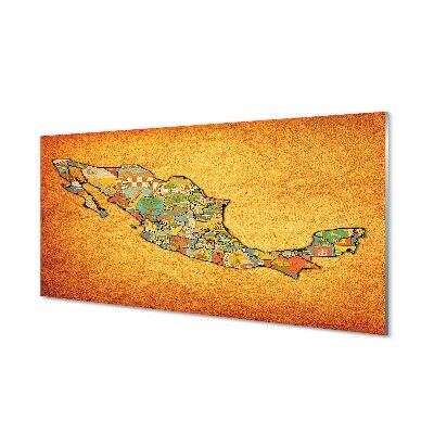 Glass print Colored map