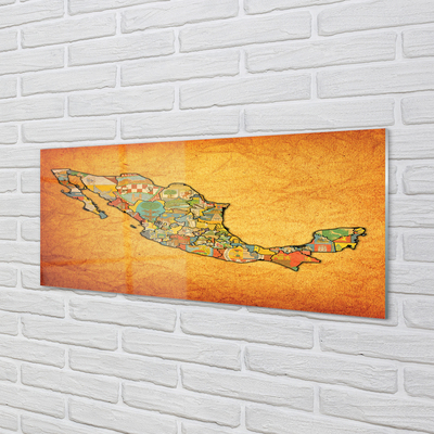 Glass print Colored map