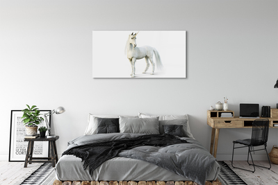 Glass print White unicorn
