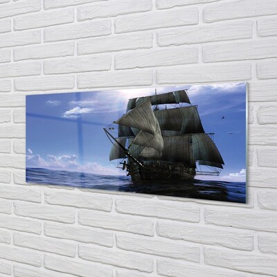 Glass print Sea cloud