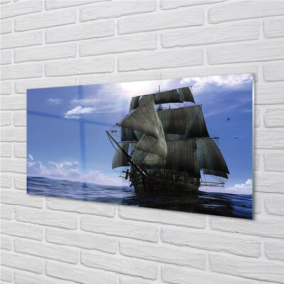 Glass print Sea cloud