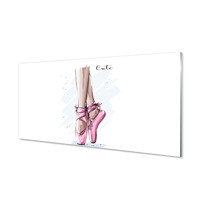 Glass print Pink ballet shoes