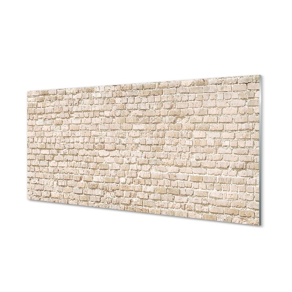 Glass print Vintage brick wall