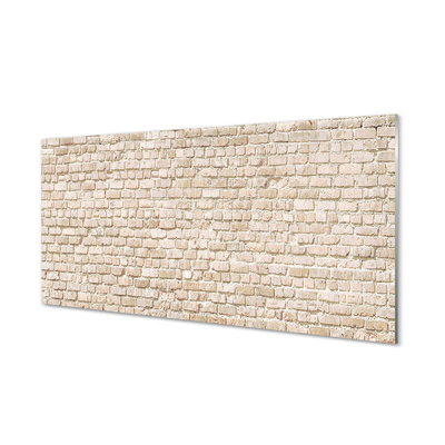 Glass print Vintage brick wall