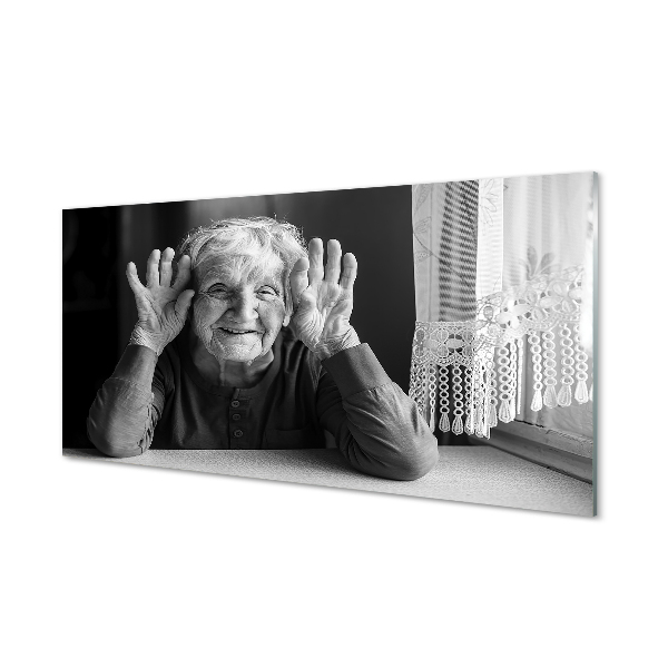 Glass print Older woman