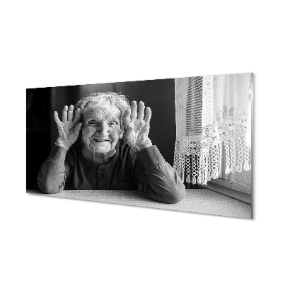 Glass print Older woman