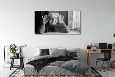 Glass print Older woman