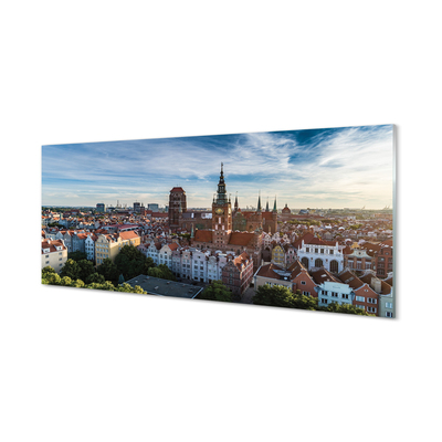 Glass print Church gdansk panorama