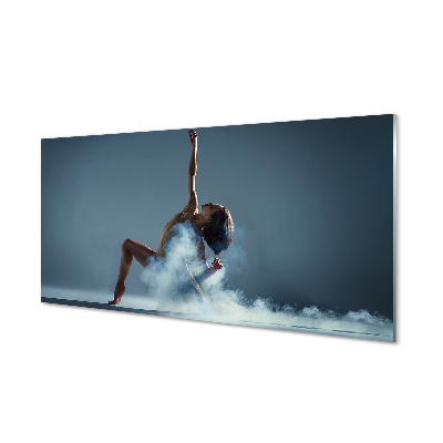 Glass print Woman dancing smoke