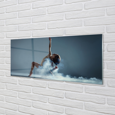 Glass print Woman dancing smoke