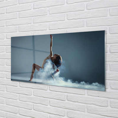 Glass print Woman dancing smoke